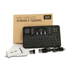 Mini 7 Color Backlit Handheld 2.4 USB Wireless Keyboard Keypad Fly Mouse Remote picture