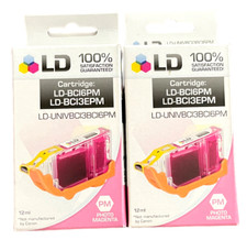 LD BC16PM BC13EPM Photo Magenta Ink Cartridge for Canon BJC 3000, 6000, 8200 2Pk picture