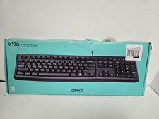Logitech K120 Black Wired USB Keyboard P/N: 920-002478 (Unopened Box) picture