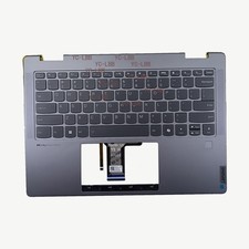5CB1N96877 Palmrest Case w/ US Backlit Keyboard FP For Yoga 7 2-in-1 14AHP9 83DK picture