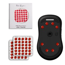 flash Beyond 60 Dot Mouse Skates for Glass Mousepad | Premium PTFE | Red picture