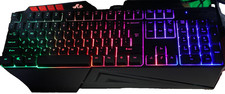Rii RK202 RGB Wired Gaming Keyboard USB 7 Color LED Backlit New Open Box picture