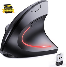 Bluetooth and 2.4G (2-In-1) Rechargeable Wireless Mouse, Ergonomic Vertical Desi picture