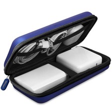 iMangoo Travel Essential Electronics Organizer Charger Case Large, Blue picture