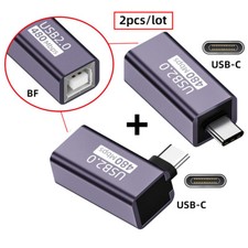 USB 2.0 to USB 2.0 Type B Printer Connector Adapter for Disk Scanner 2Pcs/Set picture