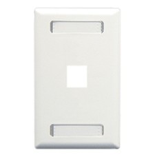 ICC FACEPLATE ID 1-GANG 1-PORT WHITE IC107S01WH UPC 633758018357 picture
