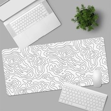 Black and White Mouse Pad Large Computer Gaming Accessories MousePads Desk Mats  picture