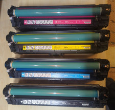4x HP 307A Genuine Toner Set (CE740A-CE743A) - CP5225 | Used & Refillable picture