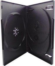 14mm Standard Black Triple 3 Discs DVD Case Lot picture