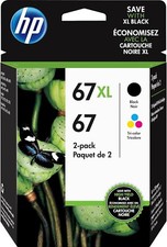 Genuine HP 67XL / 67 Ink Cartridges (Black/Tri-Color) 2-Pack picture