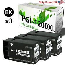 3PK PGI-1200 XL Ink Cartridge Black for Canon MAXIFY MB2020 MB2120 MB2320 MB2720 picture