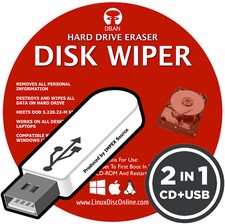 Hard Drive Eraser USB & CD NEW 2025 DBAN Remove Destroy Disk Wiper 2in1 Software picture