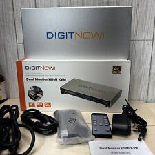 DIGITNOW Dual Monitor KVM Switch HDMI 2 Port, UHD 4K-60Hz Extended Display picture