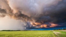 Landscape storm clouds field skyscape nature sky Custom Gaming Mat Desk picture