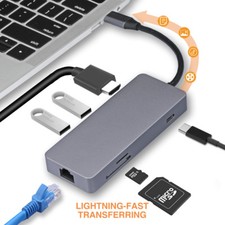 USB C Hub 7 in 1, All-in-One Dongle Multiport 4K Adapter For MacBook Air-Pro picture
