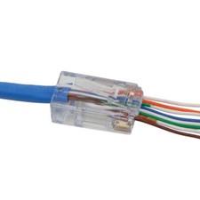 Klein Tools VDV826-763 Pass-Thru™ Modular Data Plugs, CAT6, 200-Pack picture