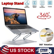 Adjustable Foldable Laptop Stand Aluminum Notebook Riser Computer Holder Desk US picture