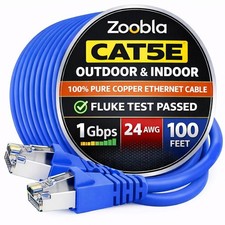 Cat5e UTP Ethernet Patch Cable, 0.5-150ft, Pure Copper LAN Cable, RJ-45, 100 ft picture