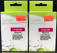 Fuzion Canon Magenta C-221M Inkjet Cartridge PIXMA iP3600 3680 4600 4680 2 Piece picture