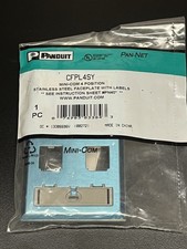 Panduit Single Gang Mini-COM 4-Port Faceplate, Stainless Steel - CFPL4SY picture