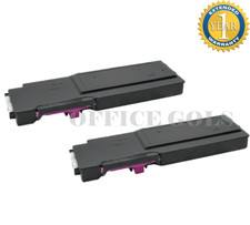 2X MAGENTA Toners for DELL 331-8423, 331-8427, 331-8431, 40W00, XKGFP, C3760DN picture
