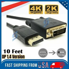 10 Feet Gold Plated DisplayPort DP to DVI-D Male Dual Link Cable Adapter 1080p picture