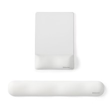 DesignWave Set Keyboard Wrist Rest Mouse Pad Memory Foam Ergonomic White picture