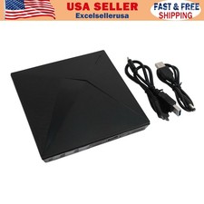 Ultra-Thin Dvd Rw Cd External Optical Drive Portable Type-C Usb Laptop Pc Blk US picture