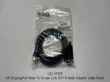 C2G 6ft DisplayPort Male To Single Link DVI-D Male Adapter Cable Black, 54329 picture
