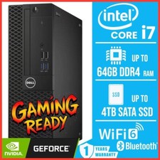 Gaming Dell Desktop PC i7,up to 64GB RAM, 4TB SSD Nvidia GT730 Win11/10 W/Wifi picture