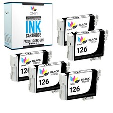 CMYi 5X Replacement Black 126 Ink Cartridges for Epson Workforce WF-3540 WF-7010 picture