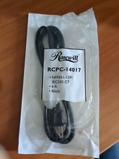 NEVER USED Rosewill RCPC-14017 AWG 2-Slot Laptop AC Power Cord/Cable 6 ft Black picture