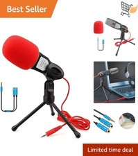Computer Microphone Condenser 3.5MM Plug Omnidirectional for Gaming Podcast picture