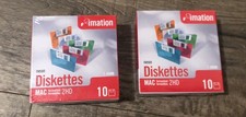Imation Neon Diskettes 1.40 MB MAC 2HD Floppy Disks 20 Count 2-10 Packs NEW picture