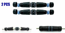 2 Pack CAT6 CAT5e Shielded Inline RJ45 Outdoor Waterproof Cable Extender Coupler picture