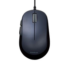 ELECOM Wired Mouse, Medium Size, 5-Button Tongue BlueLED, EPRIM, Black, M-Y9UBXB picture
