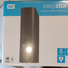 Western Digital EasyStore 8TB Desktop External HDD USB Plug & Play Auto Backup picture