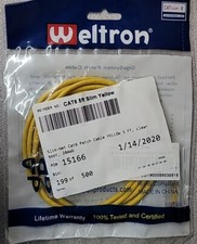 Weltron Cat 6 5FT Slim Yellow  picture