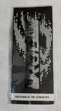Asus ROG Republic of Gamers Keychain Silver Black White Key Ring 15320-00182000 picture