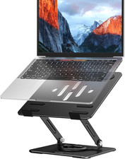 Laptop Stand with 360° Rotating Base, Ergonomic Adjustable Notebook picture