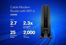 NETGEAR CAX30 AX2700 WiFi Cable Modem Router Nighthawk (Certified Ref) picture