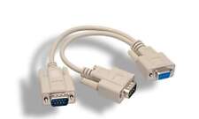 Y-Splitter Serial Cable DB9-Female to DB9-Male DB9-Male 12IN picture
