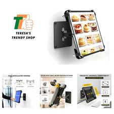 Stable 360° Adjustable Tablet Wall Mount with Anti-Theft Lock - Ideal for Retail picture