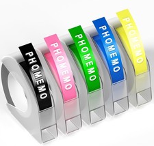 5 Color Label Tapes 3D Embossing Label Maker with 3/8