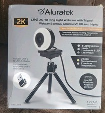 Aluratek LIVE 2K HD Ring Light Webcam with Tripod picture