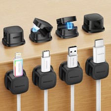 8 Pack Magnetic Cable Clips, Rocoren Under Desk Cord Holder Cable Management-1s picture