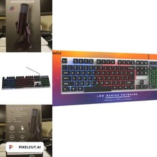 live Led streaming microphone and keyboard bundle  picture