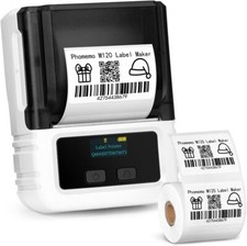 Phomemo M120 Label Maker Machine Thermal Bluetooth Label Barcode Printer LOT picture