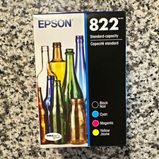 NEW Genuine Epson 822 Ink 4-Pack Black Cyan Magenta Yellow Standard Capacit picture