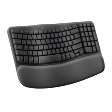 Logitech Wave Keys Wireless Ergonomic Keyboard w/ Cushioned Rest-Black picture